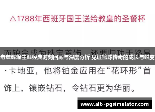 老詹辉煌生涯经典时刻回顾与深度分析 见证篮球传奇的成长与蜕变